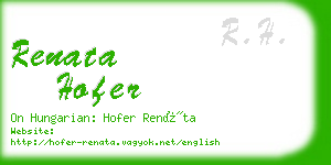 renata hofer business card